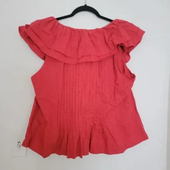 NWT Anthropologie Pintucked Ruffle Blouse | 2X - Picture 6 of 6